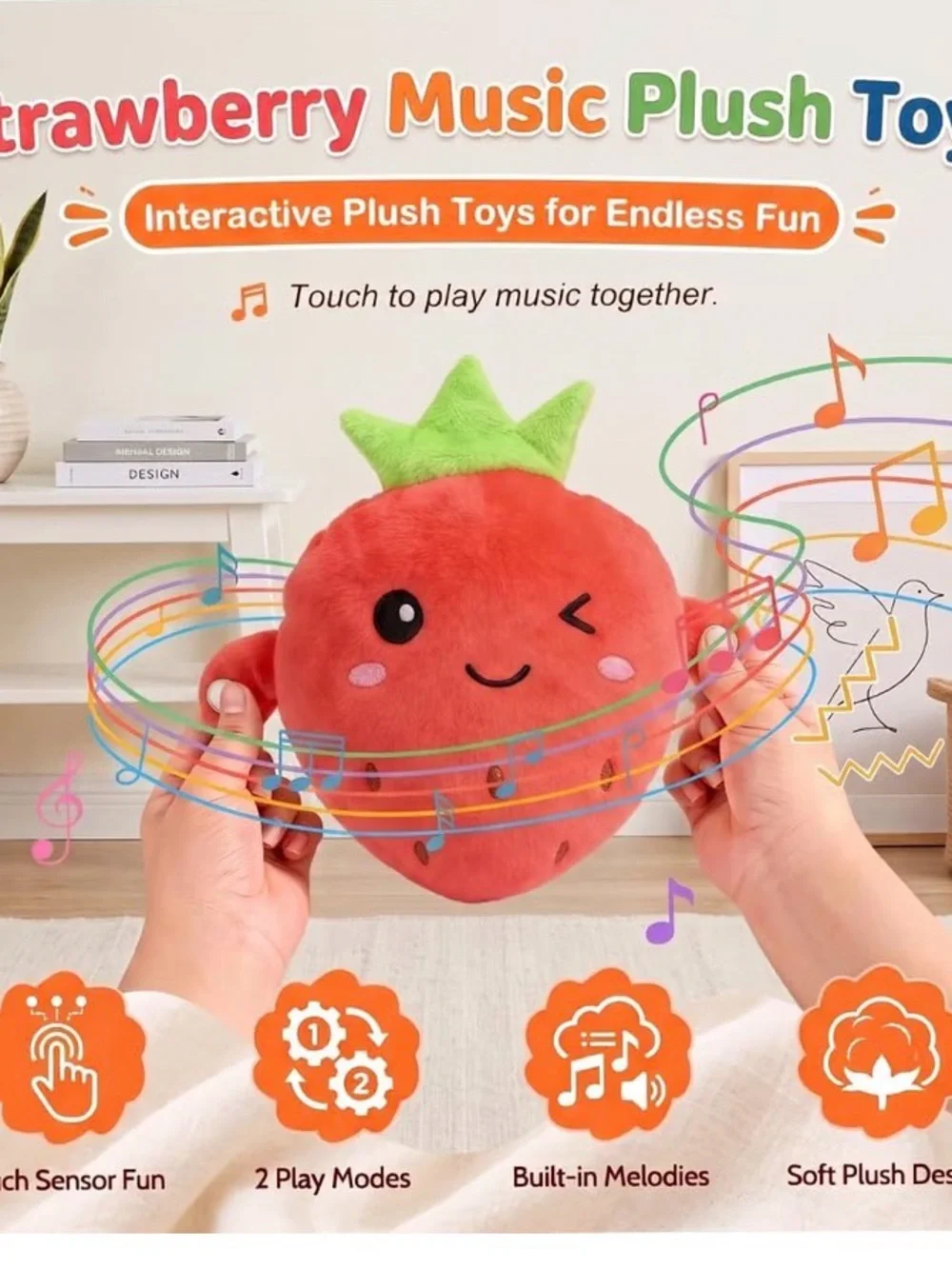 Touch Activated Interactive Musical Plush Toy